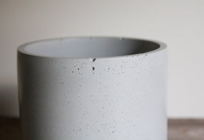 Concrete Planter Pot with Drainage-Nordic Kitchen Utensil Holder-Minimalist Indoor Plant Pot - Flesh & Blooms