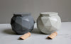 Geometric Salt Cellar-Salt and Pepper Cellar Set-Unique Spice Jar with Lid~Lavish Kitchen - Flesh & Blooms