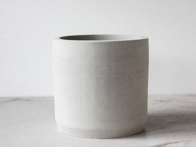 Large Concrete Planter with Drainage-Indoor Planter Pot with Saucer-Gift For Plant Lover - Flesh & Blooms